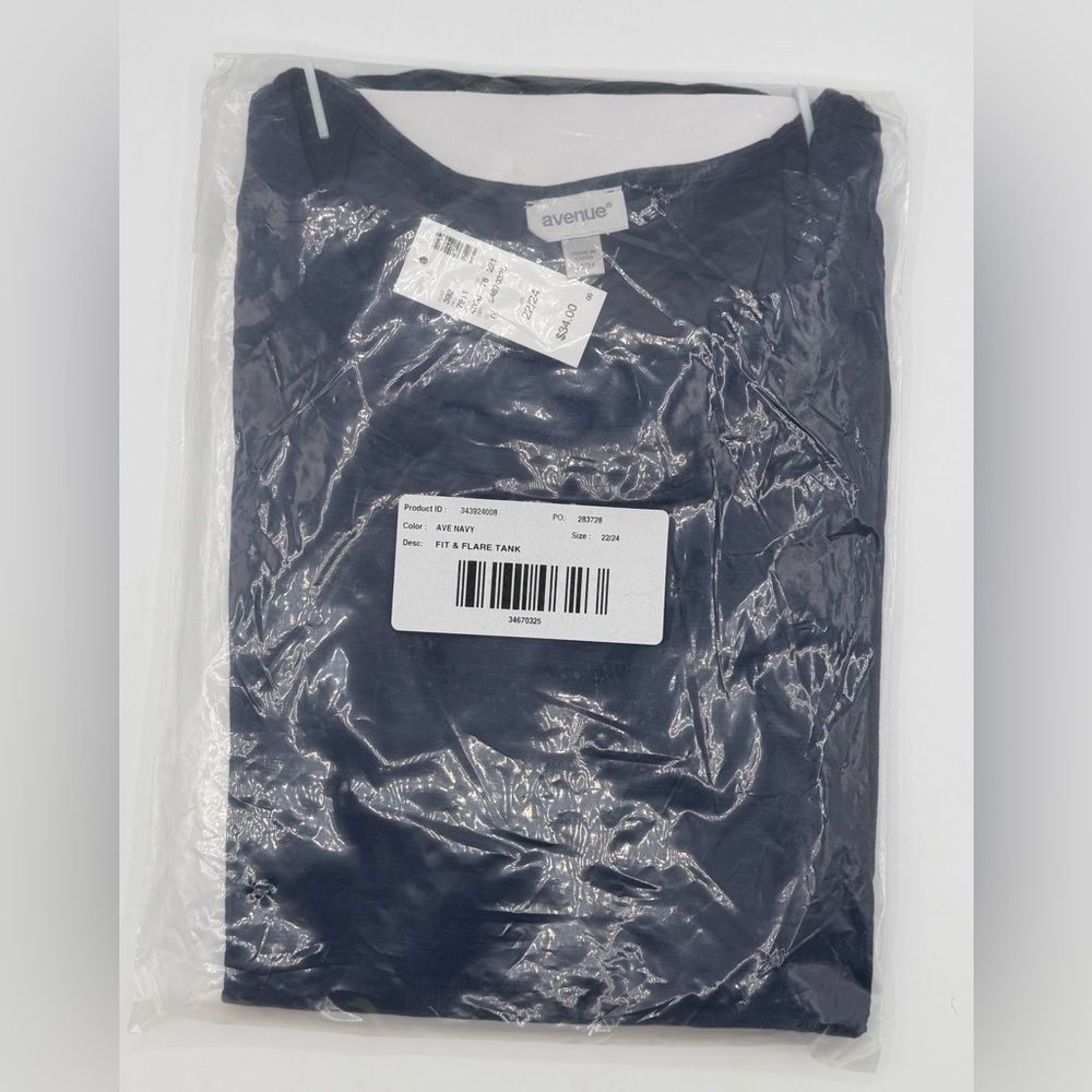 Avenue Navy Fit & Flare Tank Top – Size 22/24